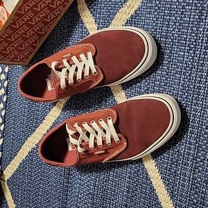 Vans red and white sneakers. Size 9.5M